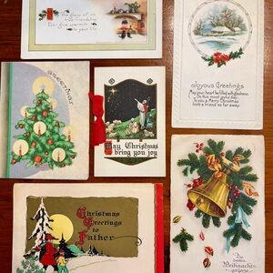 6 Vintage Holiday🎄Greeting Cards